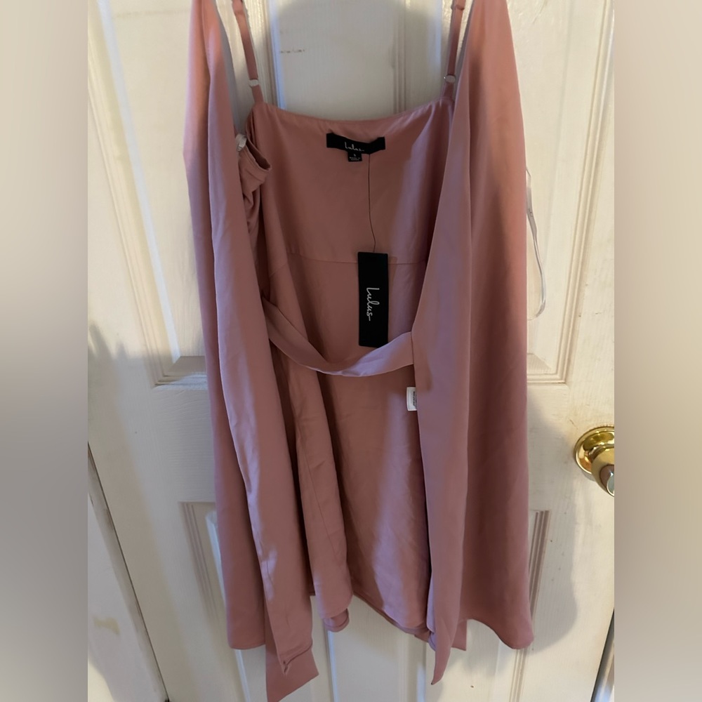 Lulu’s Mini Wrap Dress - Picture 3 of 5